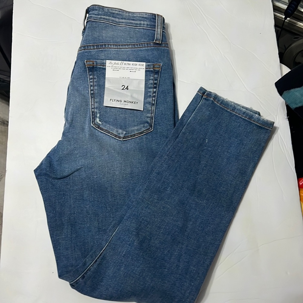 NWT Flying Monkey Ultra High Rise Jeans 👖 size 24” - Picture 1 of 9